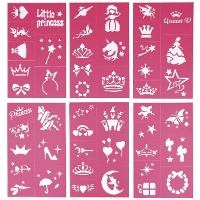 Plantilla para maquillaje de princesa fantasía - 6 unidades