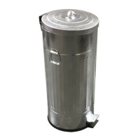 Cubo de basura de 30 L galvanizada - DCasa