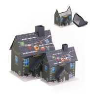 Caja de casa navideña gris - DCasa - 2 unidades