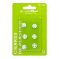 Botones a presión de 1 cm de plástico - Castelltort - 6 pares