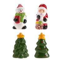 Figuras para roscón surtidos navideños de 3 cm - Dekora - 50 unidades