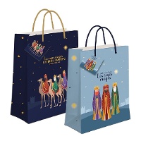 Bolsa regalo de 60 x 45 x 13 cm de Reyes Magos majestades - 1 unidad