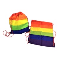 Mochila de tela con bandera arcoíris - 1 unidad