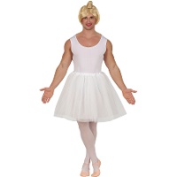 Disfraz de balilarina blanco para hombre
