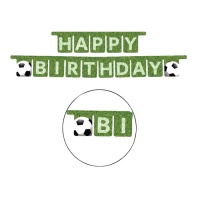 Guirnalda Happy Birthday de Futbol de 3 m