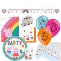 Pack para fiesta de Peppa Pig - 8 personas