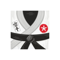 Servilletas de Karate de 16,5 x 16,5 cm - 16 unidades