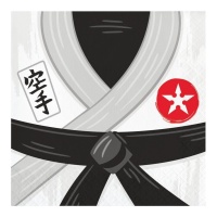 Servilletas de Karate de 16,5 x 16,5 cm - 16 unidades