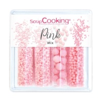 Kit de sprinkles de pink mix de 68 gr - Scrapcooking