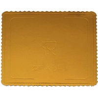 Base para tarta de 40 x 30 x 0,3 cm dorada - 1 unidad