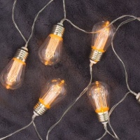 Guirnalda con luces led en de bombillas a pilas- 1,65 m