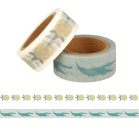 Washi tape de cocodrilos y piñas - 5 m