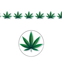 Guirnalda de hojas de marihuana de 3 m