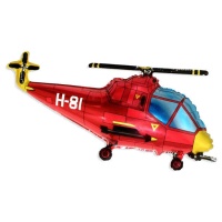 Globo de helicoptero rojo de 96 x 57 cm - Conver Party