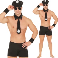 Conjunto de striper policía para adulto