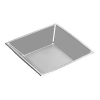 Platos de 18 cm de plástico hondos plateados - 5 unidades