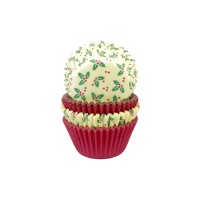 Cápsulas para cupcakes mini rojas y crema de muédago - Creative Party - 100 unidades