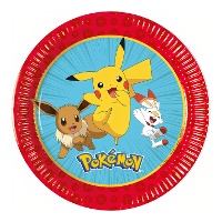 Platos de Pokémon de 20 cm - 8 unidades