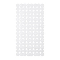Alfombra de ducha antideslizante de 68 x 36 cm de ladrillo blanco