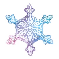 Globo de copo de nieve colores degradados de 65cm