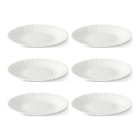 Plato de 19 cm opal blanco - 6 unidades