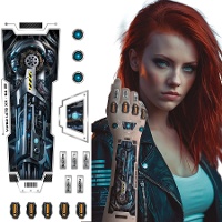 Tatuajes temporales futurista para brazo