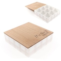 Caja para té Vichy - 9 compartimentos