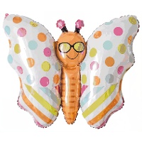Globo de Mariposa multicolor de 83 x 58 cm