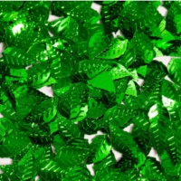 Confetti de hojas metalizado verde de 14 gr