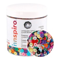 Lentejuelas opacas surtidas de 7 mm - Innspiro - 120 gr