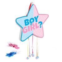 Piñata de estrella Boy Or Girl con confeti
