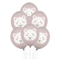 Globos de látex de Osito Baby de 30 cm - PartyDeco - 50 unidades