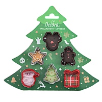 Cortadores de motivos navideños mini - Decora - 6 unidades