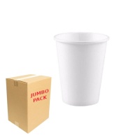 Vasos de 200 ml de cartón biodegradable blancos - 2400 unidades