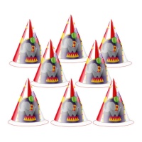 Sombreros de Circo alegre - 8 unidades