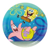 Platos de Bob Esponja de 18 cm - 8 unidades