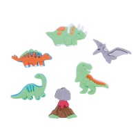 Figuras de azúcar de Dinosaurios - PME - 6 unidades
