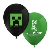 Globos de látex de Minecraft - Procos - 8 unidades