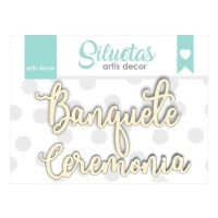 Chipboard Banquete y Ceremonia - Artis decor - 2 piezas