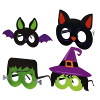 Gafas con caretas de Halloween infantil - 4 unidades