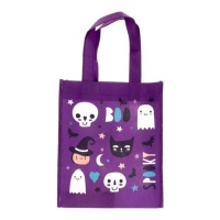 Bolsa de Halloween lila de 21 x 23 cm