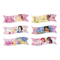 Obleas comestibles de Princesas Disney de 9,2 x 3,2 cm - Dekora - 6 unidades