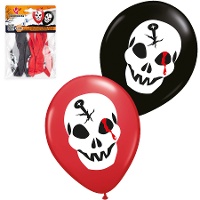 Globos de látex de calavera sangrienta - 6 unidades