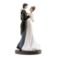 Figura para tarta de boda de novios bailando romántico - 16 cm