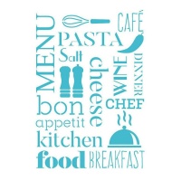 Plantilla Stencil textos para la cocina de 20 x 28,5 cm - Artis decor - 1 unidad