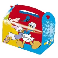 Caja de cartón de Pato Donald y Daisy