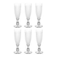 Copa de 185 ml para cava diamante antracita - 6 unidades