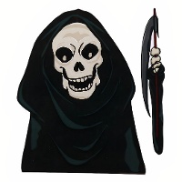 Decoración adhesiva para ventana de Muerte de 21 x 19 cm