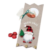 Colgador de Gnomo navideño para puerta con bombones