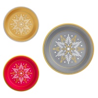 Platos de estrella de Navidad de 18 cm - 6 unidades